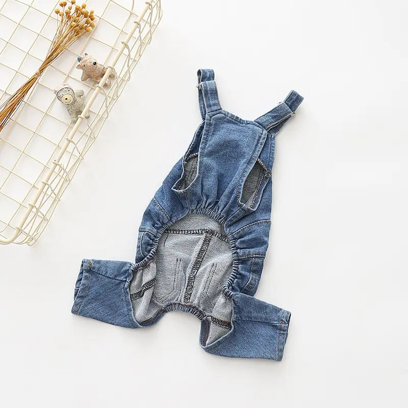 Denim Pet Dog Clothes Jumpsuits