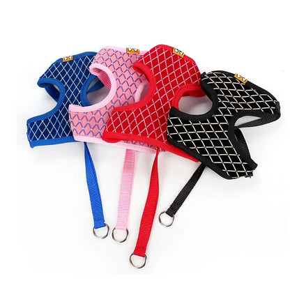 Rhinestone Pet Harness And Leash Set