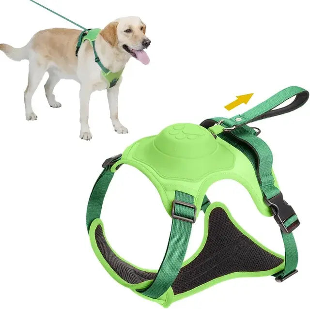 All-in-One Dog Harness Retractable Leash