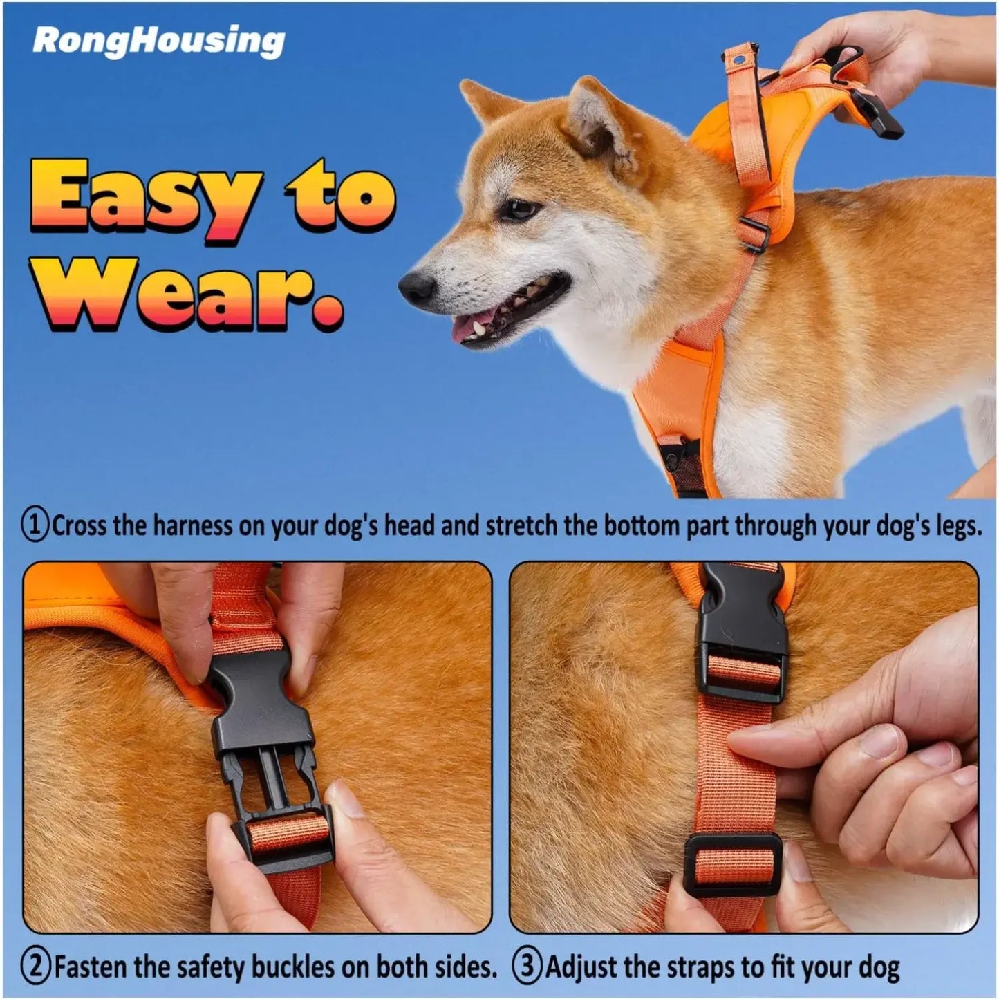 All-in-One Dog Harness Retractable Leash