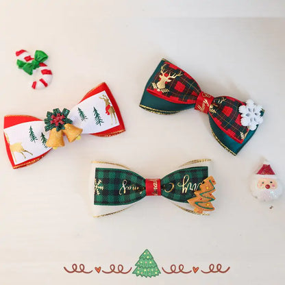 Christmas Pet Collar Bow Tie